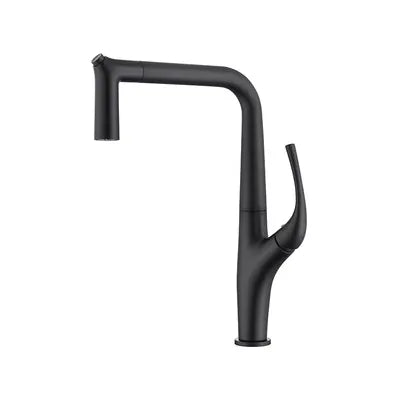 Brushed Gold Pull-Out Kitchen Faucet – Deck Mounted Single Handle