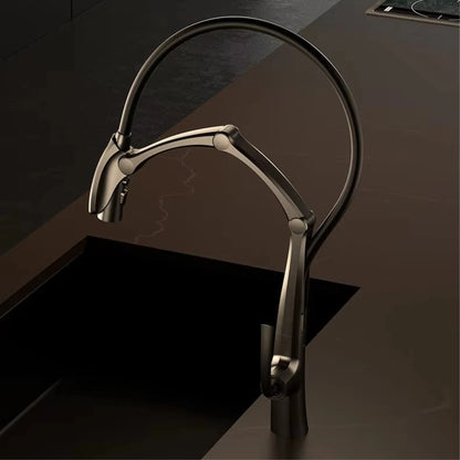 AITANA Gun Grey Touchless LED Kitchen Faucet – Pull-Out 3-Function Spray