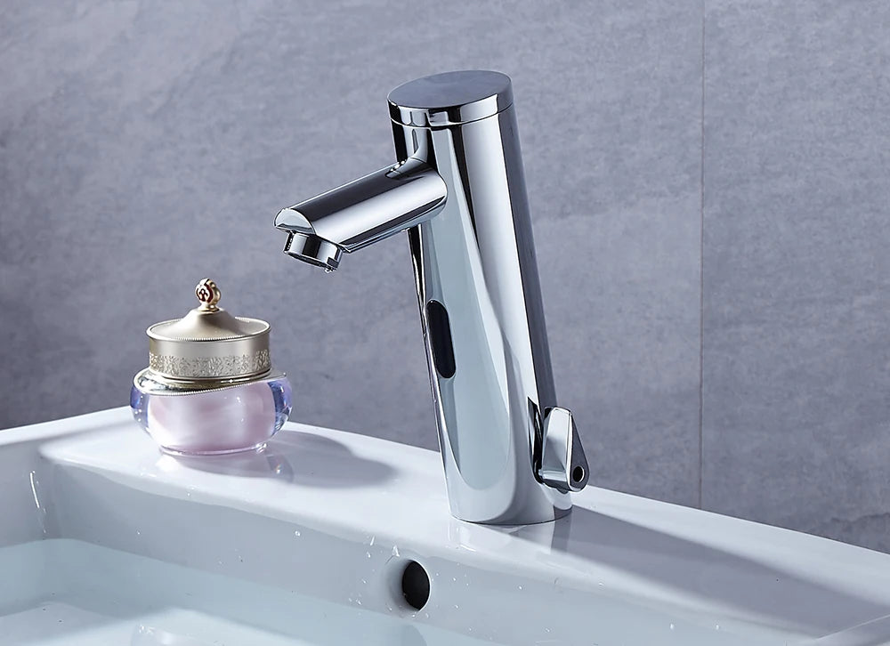 Automatic Sensor Faucet Hot Cold Touchless Basin Tap Chrome