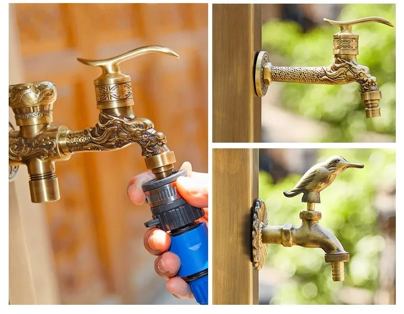 Stainless Steel Outdoor Deck Faucet Single Hole Garden Tap Cold