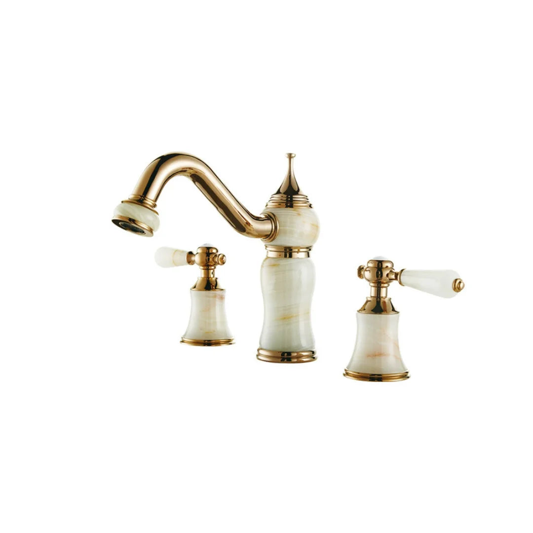 Rose Gold Brass Basin Faucet Luxury Hot Cold Mixer Tap