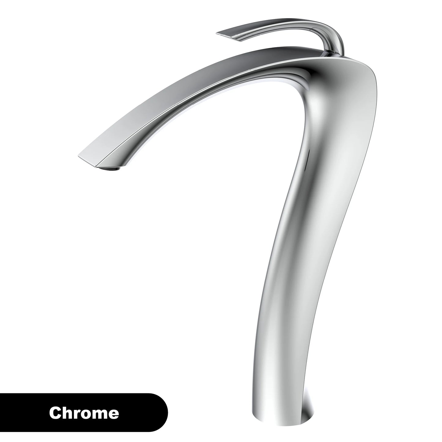 Chrome Luxury Brass Bathroom Vanity Faucet Modern Deck Mounted Basin Tap With Anti-Leak Ceramic Valve Hot/Cold Water Control
