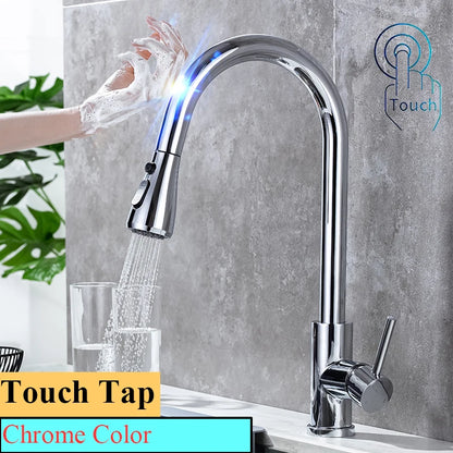 Touch Kitchen Faucet Pull-Out Mixer 360°