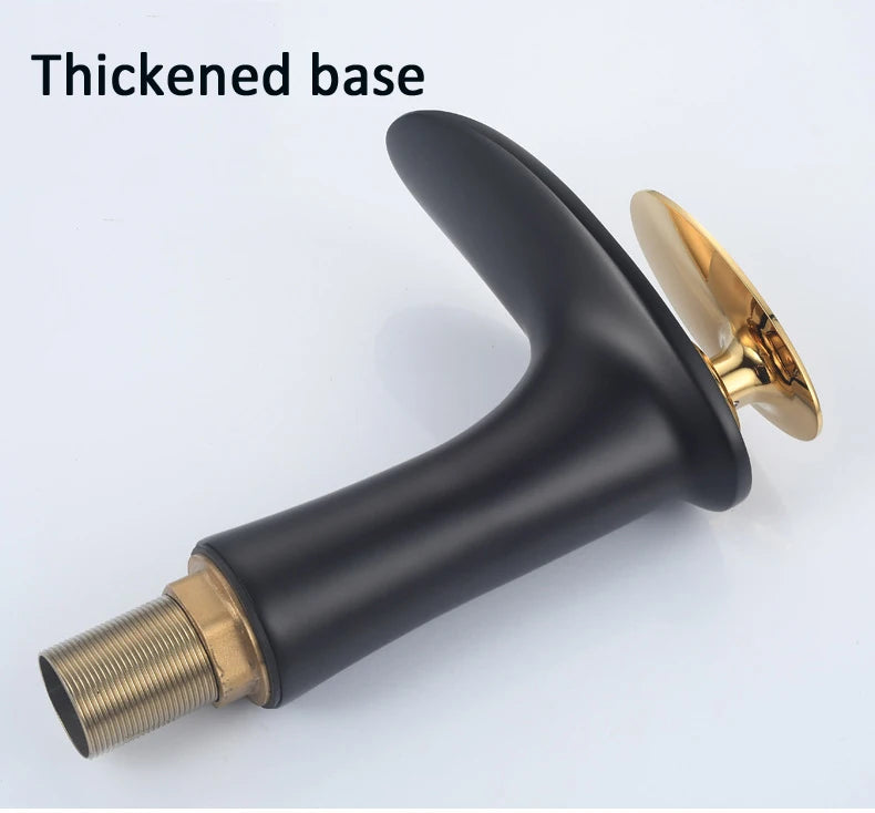 Antique Brass Waterfall Bathroom Faucet – Single Handle Basin Mixer Tap