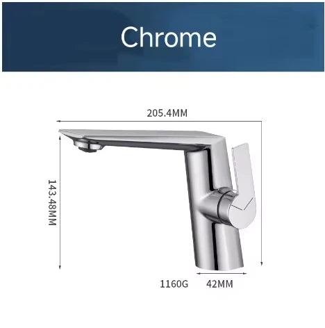 Chrome/gun gray hot and cold dual-use basin faucet bathroom toilet light luxury wash basin under the counter basin wash basin fa