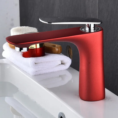 Brass Bathroom Basin Faucet Hot Cold Water Mixer Sink Tap